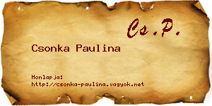 Csonka Paulina névjegykártya