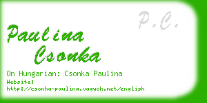 paulina csonka business card
